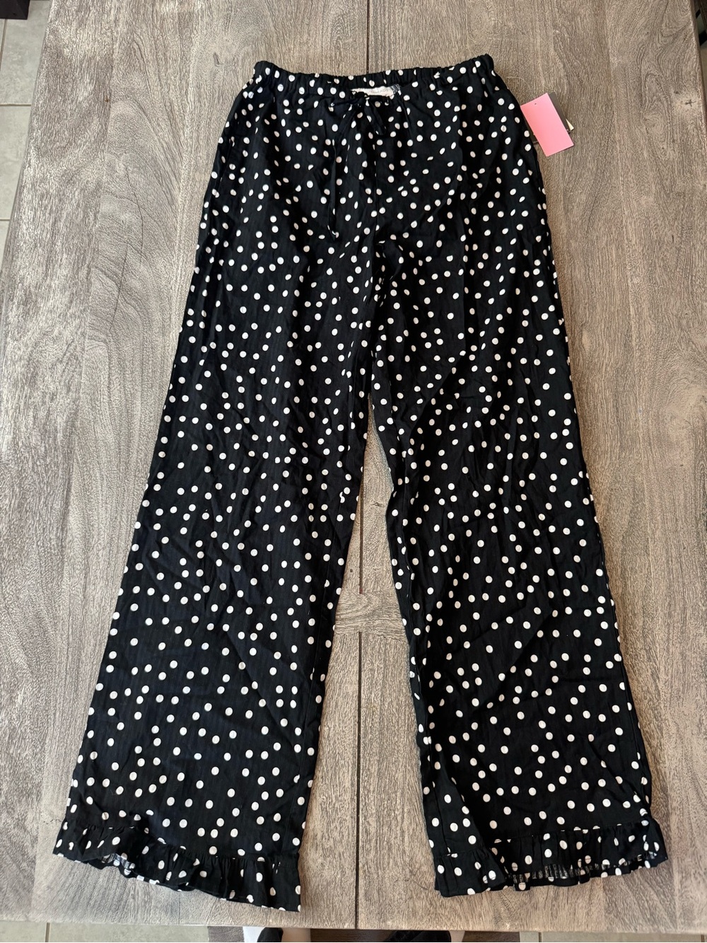 Grayson Threads Black & White Polka Dot Flared Pants